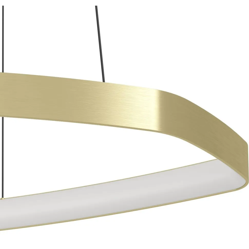 Riippuvalaisin Eglo Vallerosa, Ø58cm, LED, 25.2W, IP20, messinki/valkoinen