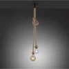 Riippuvalaisin LeuchtenDirekt Rope 2xE27 Ø10 cm beige