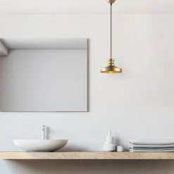 Riippuvalaisin Linento Lighting Gullu, Ø22cm, kulta
