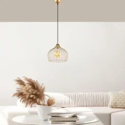 Riippuvalaisin Linento Lighting Bek, Ø30cm, säädettävä korkeus, kulta