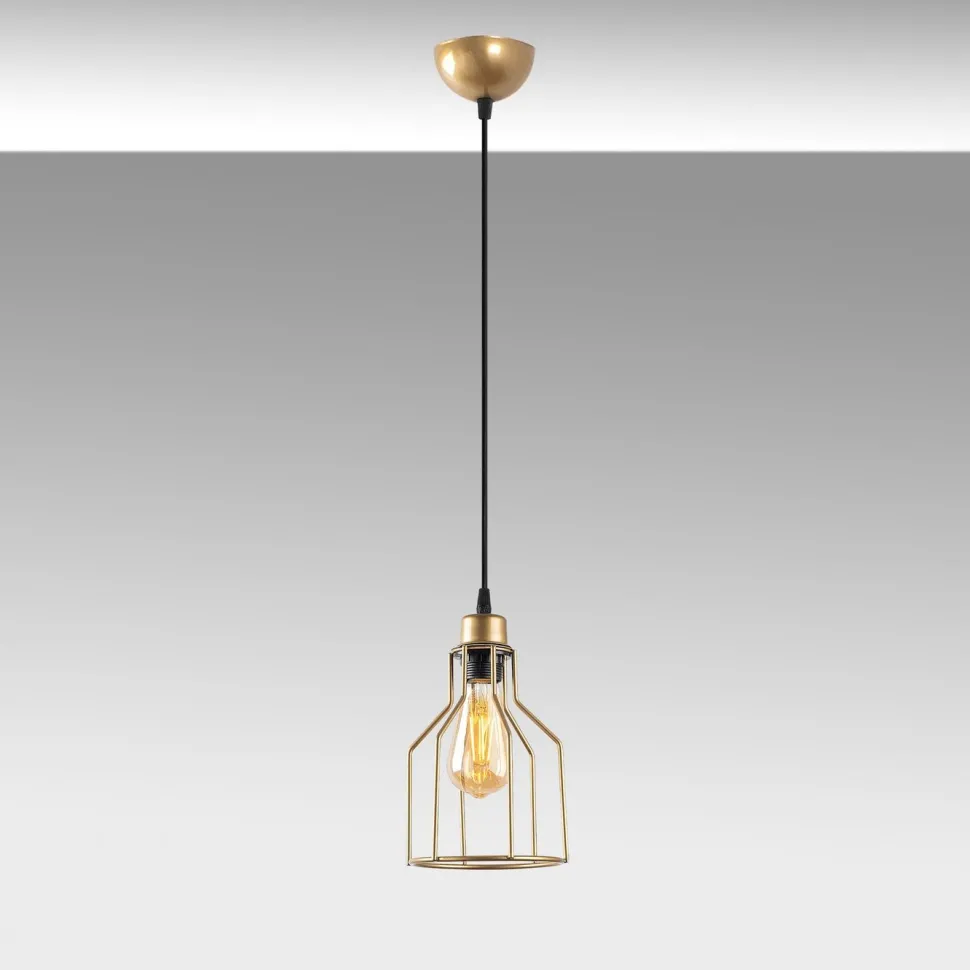 Riippuvalaisin Linento Lighting Kofi-N-1092-1, Ø17cm, kulta