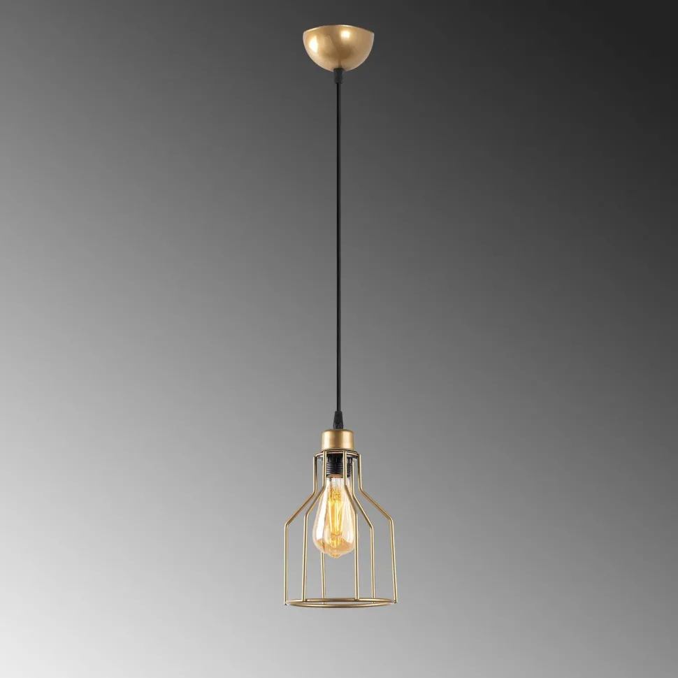 Riippuvalaisin Linento Lighting Kofi-N-1092-1, Ø17cm, kulta