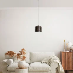 Riippuvalaisin Linento Lighting DUZ-195RETRO-1, Ø20cm, tummanruskea