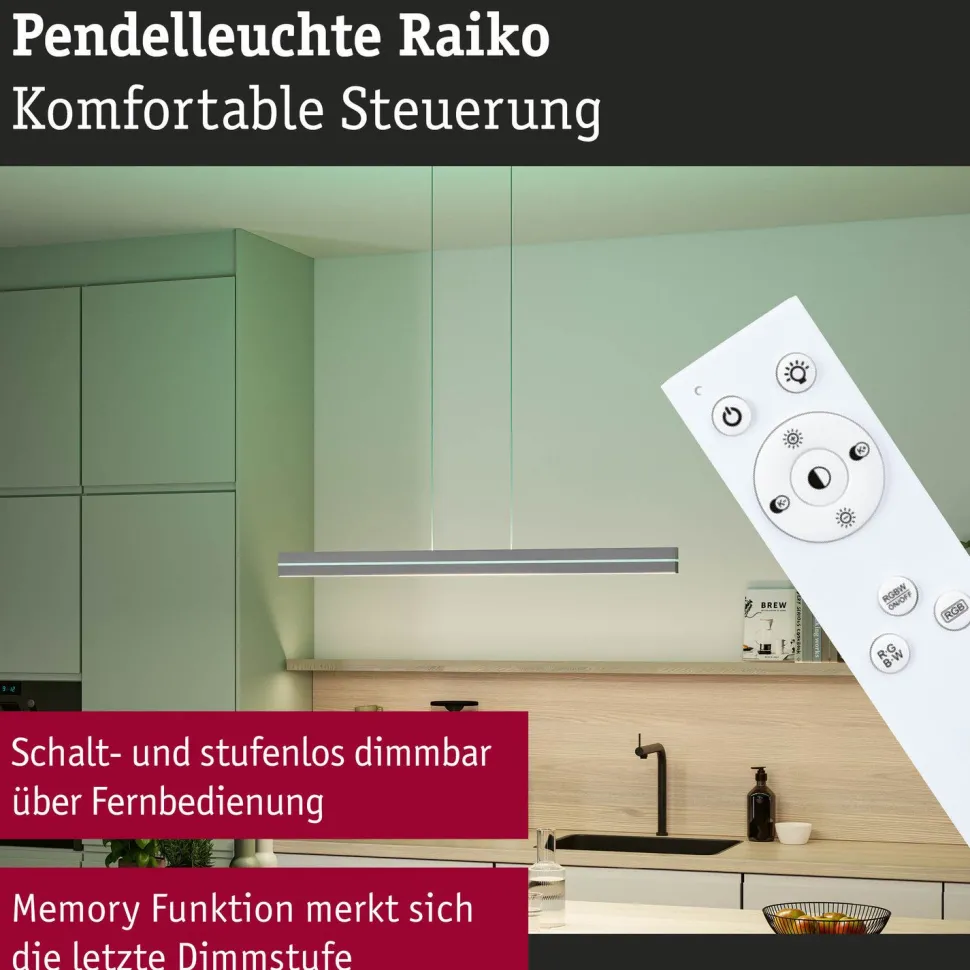 Riippuvalaisin Paulmann Raiko LED RGBW+ 1400lm/240lm 19W/6W, himmennettävä