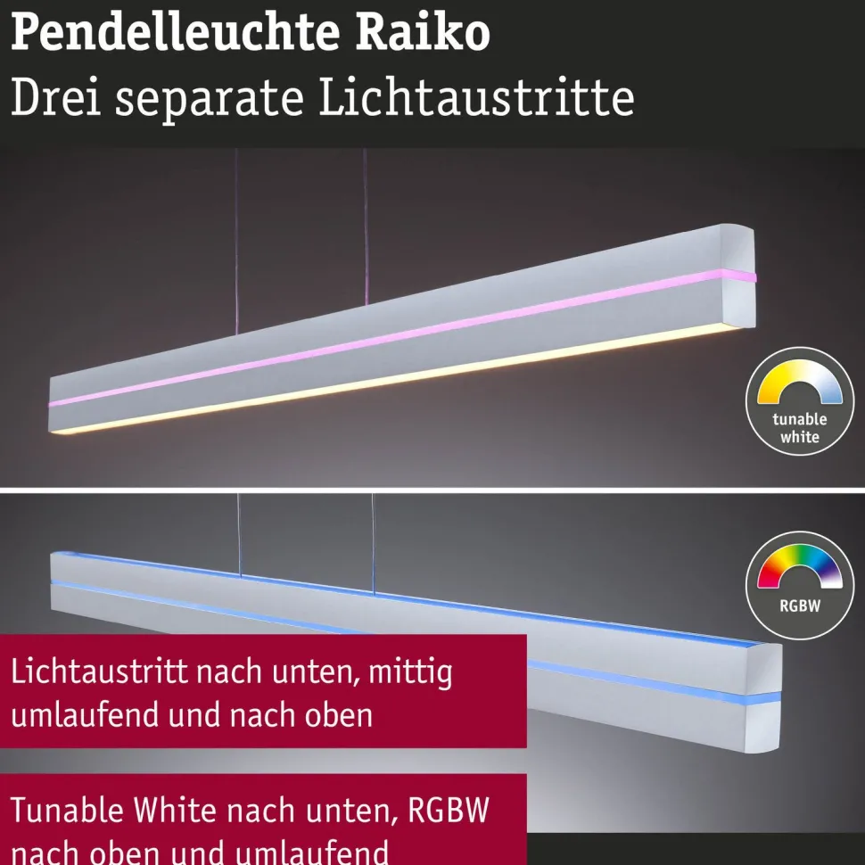 Riippuvalaisin Paulmann Raiko LED RGBW+ 1400lm/240lm 19W/6W, himmennettävä