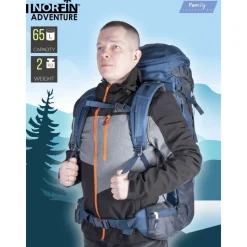 Rinkka Norfin Adventure, säädettävä kantojärjestelmä, sininen, eri kokoja