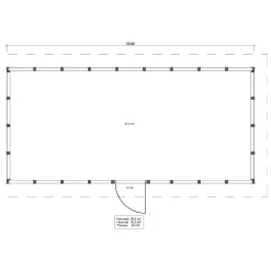 Roskakatos Timburg RK38, 9040x4236mm, 38.3m², puuvalmis
