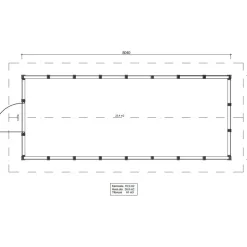 Roskakatos Timburg RK26, 7040x3236mm, 26m², puuvalmis