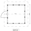 Roskakatos Timburg RK10, 3040x3226mm, 9.7m², puuvalmis