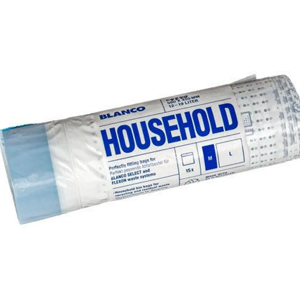 Roskapussi Blanco M 15-19L, Flexon- ja Select-astioille, 15kpl/rulla