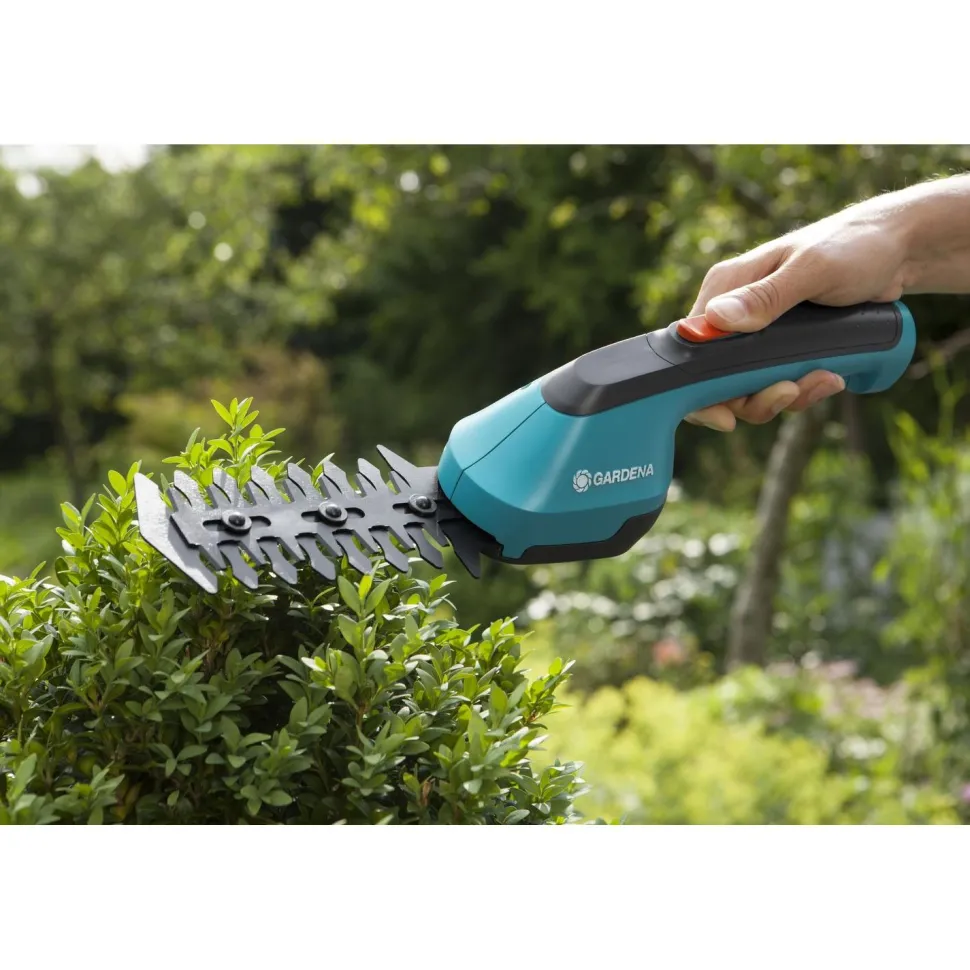 Ruohosakset Gardena AccuCut Li + ruoho- ja pensasterät