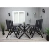 Ruokailuryhmä Baltic Garden Scottsdale 150cm pöytä + 4 tuolia musta