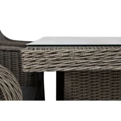 Ruokailuryhmä Marcus 200 cm pöytä + 4 nojatuolia ruskeanharmaa