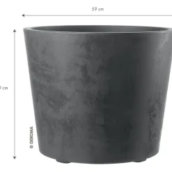 Ruukku Deroma, Millennium pyöreä Ø590x490 mm muovi pyörillä, eri värejä