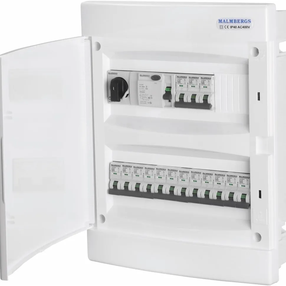 Ryhmäkeskus Malmbergs 2x12 modulia, IP40 uppoasennus
