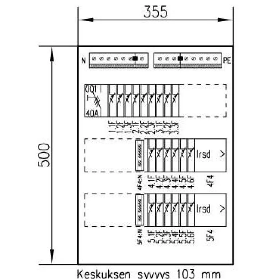 Ryhmäkeskus pinta UTU Pointer 3421J 35A IP30 PS