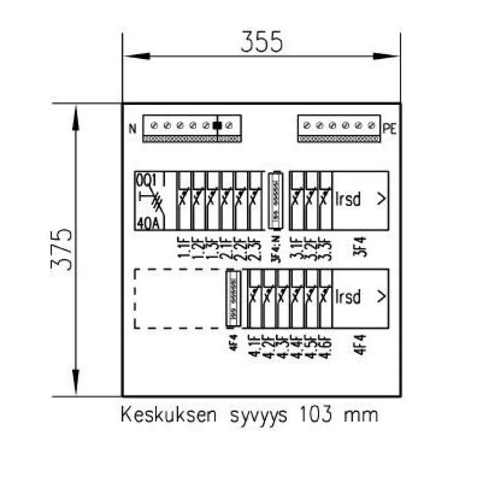 Ryhmäkeskus pinta UTU Pointer 3415 V 35A IP30 PS