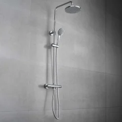Sadesuihkusetti Bathlife Glimma, termostaattihanalla, hierova suihku, suihkupää ⌀200mm, kromi