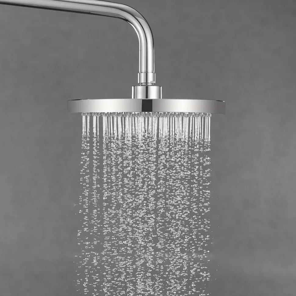 Sadesuihkusetti Bathlife Glimma, termostaattihanalla, hierova suihku, suihkupää ⌀200mm, kromi