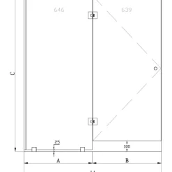Saunan lasiseinä Hietakari Classic 652 ovi + sivuseinä