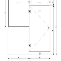 Saunan lasiseinä Hietakari Classic 655 ovi + ylälasi + sivulasi