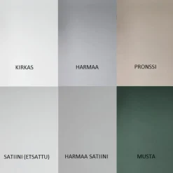 Saunan lasiseinä Vihtan 5 ovi + ylälasi + sivulasi rst jaloilla harmaa