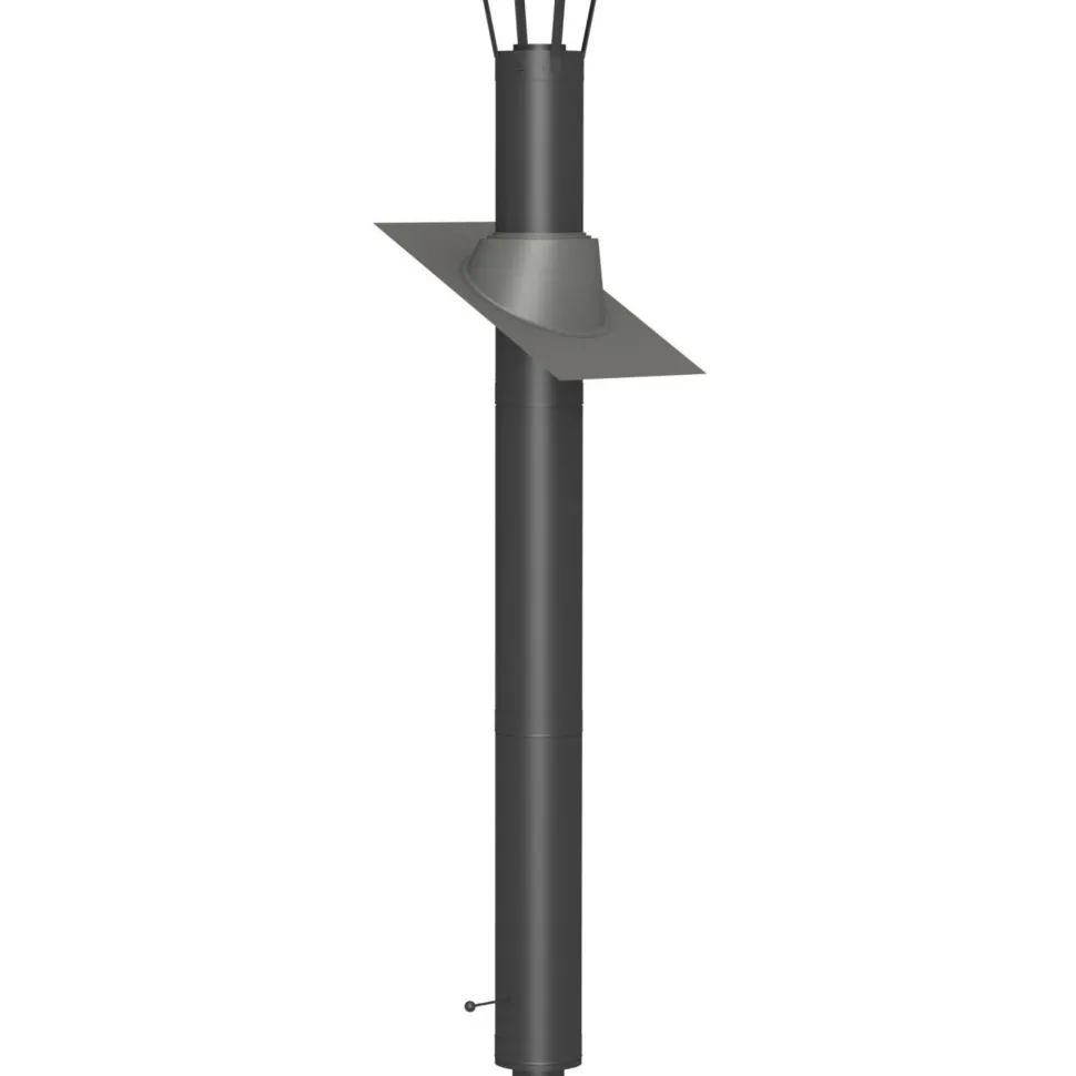 Savupiippu/takan piippu Jeremias 3m, Ø180mm, musta