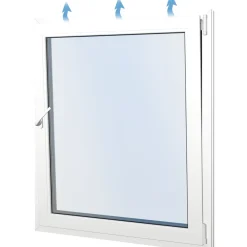Seicom Classic DK 2K 2-lasinen kippi-ikkuna, PVC, A-malli, leveys 600 mm