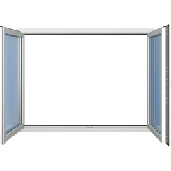 Seicom Classic RO 3K 3-lasinen kippi-ikkuna PVC B-malli yksiaukkoisella karmilla leveys 1600 - 1690 mm