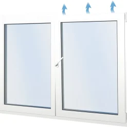 Seicom Classic RO 3K 3-lasinen kippi-ikkuna PVC B-malli yksiaukkoisella karmilla leveys 1600 - 1690 mm
