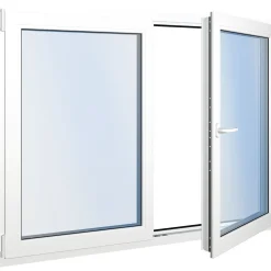 Seicom Classic RO 3K 3-lasinen kippi-ikkuna PVC B-malli yksiaukkoisella karmilla leveys 1600 - 1690 mm