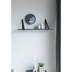 Seinäkello House Nordic Amiens, ø25cm, digitaalinen näyttö, hiljainen käynti, musta
