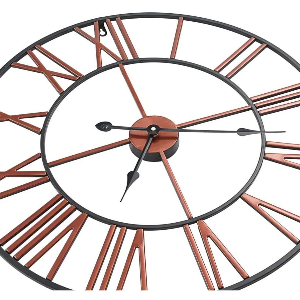 Seinäkello metalli 58 cm punainen