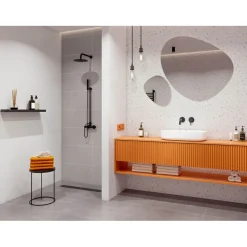 Seinälaatta GoldenTile Joy Terrazzo, 30x60cm, vaaleanharmaa