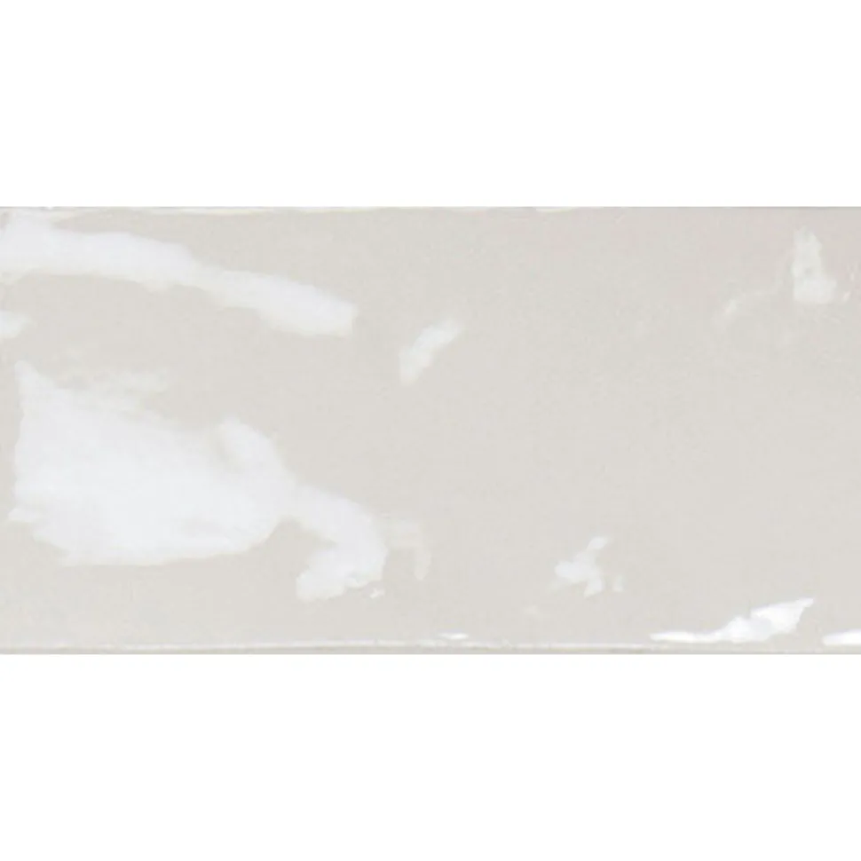 Seinälaatta Pukkila Manacor White kiiltävä strukturoitu 7,5x15 cm