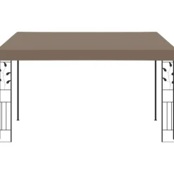 Seinään kiinnitettävä huvimaja 4x3x2,5 m harmaanruskea