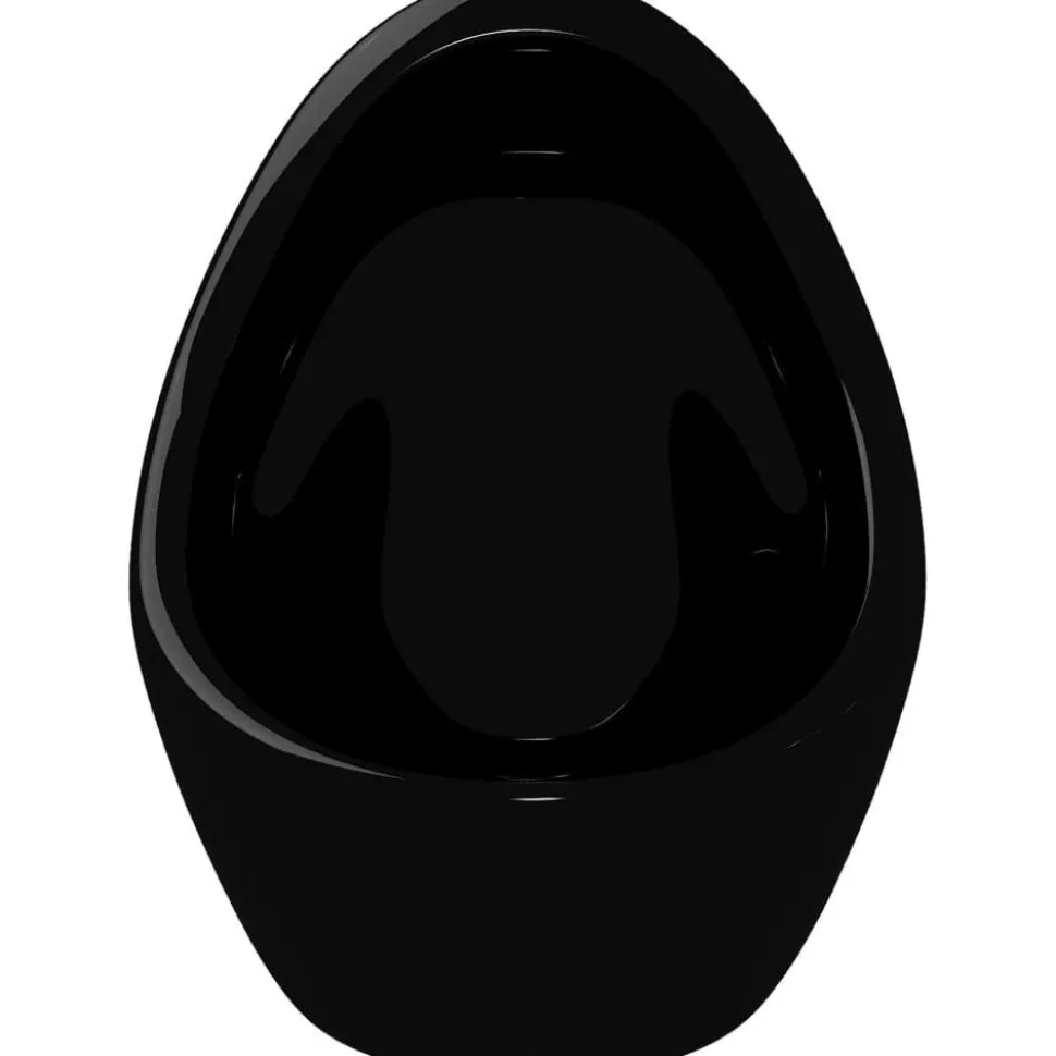 Seinään kiinnitettävä keraaminen pisoaari musta