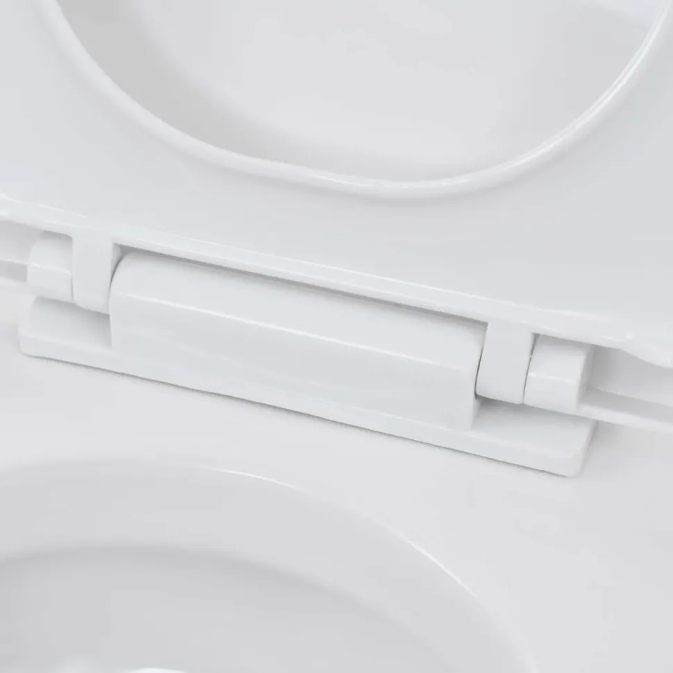 Seinään kiinnitettävä WC-istuin keraaminen valkoinen
