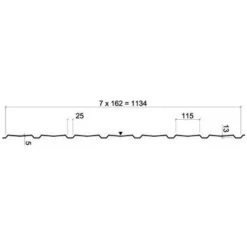Seinäpelti Ruukki T15-115V-1134, 0.5mm, polyesteri, eri värejä