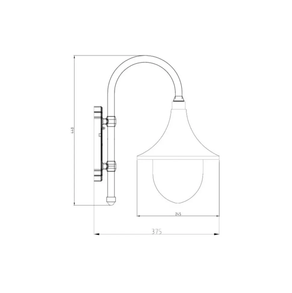 Seinävalaisin Kartano TR-U 245x375x440 mm musta
