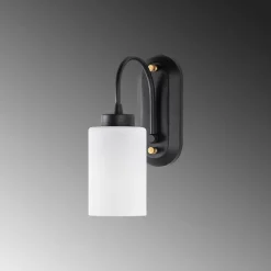 Seinävalaisin Linento Lighting Hemikilo 13161, 28cm, musta/valkoinen