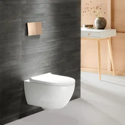 Seinä-WC-istuin Geberit Acanto Turboflush, Soft close -kannella, valkoinen