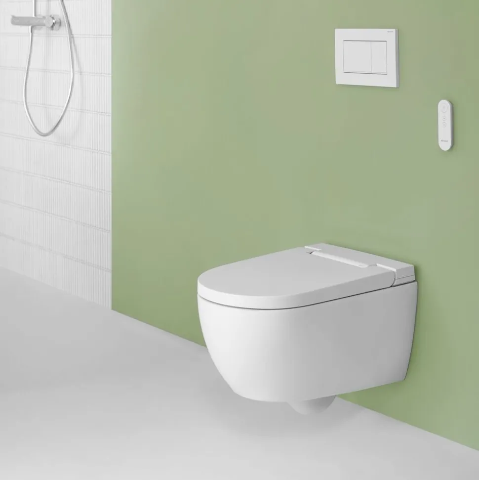 Seinä-WC-istuin Geberit Alba, pesevä, valkoinen