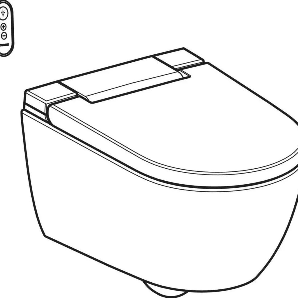 Seinä-WC-istuin Geberit Alba, pesevä, valkoinen