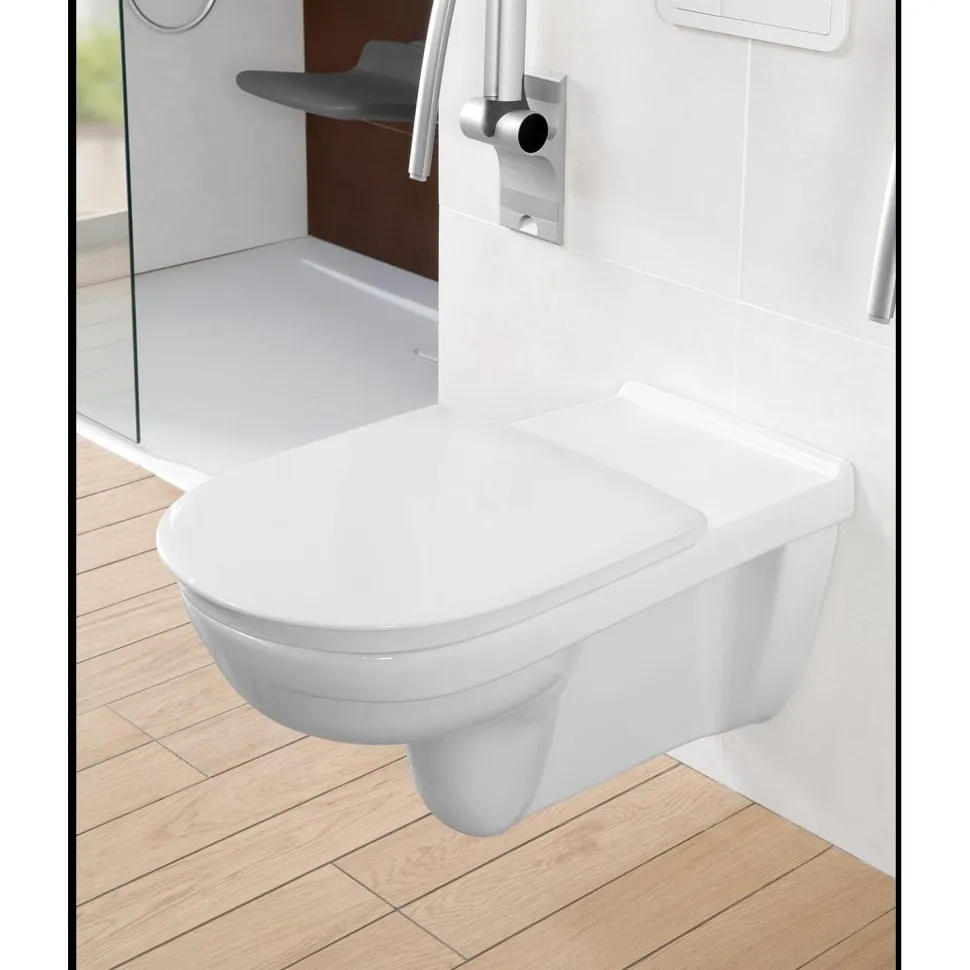 Seinä-WC-istuin Gustavsberg 4G01, pidennetty malli, Hygienic Flush, ilman istuinkantta