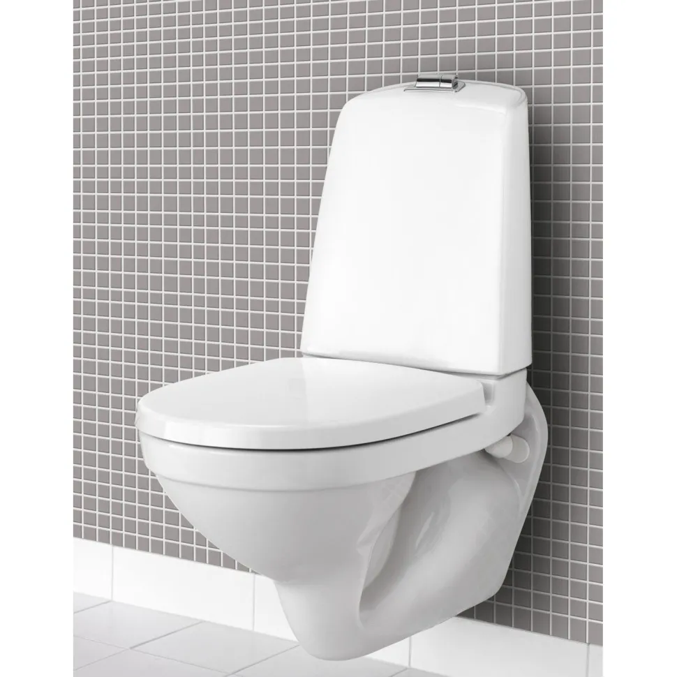 Seinä-WC-istuin Gustavsberg Nautic, 1522-säiliöllä, Hygienic Flush, kaksoishuuhtelu, ilman istuinkantta