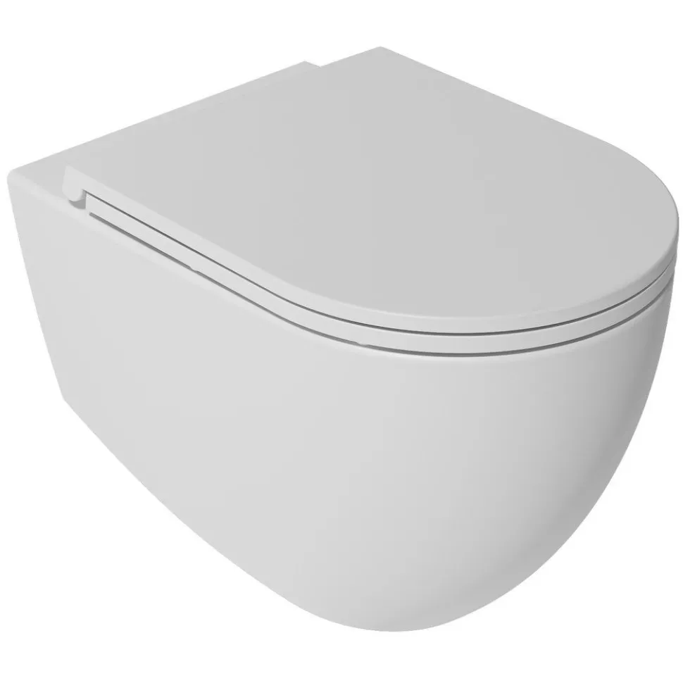 Seinä-WC-istuin Interia Infinity Rimless, huuhtelukaulukseton, matta, eri värejä