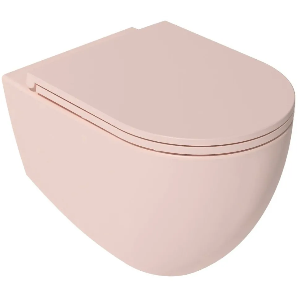 Seinä-WC-istuin Interia Infinity Rimless, huuhtelukaulukseton, matta, eri värejä