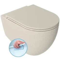 Seinä-WC-istuin Interia Infinity Rimless, huuhtelukaulukseton, matta, eri värejä