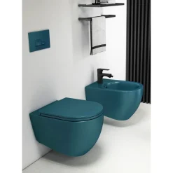 Seinä-WC-istuin Interia Infinity Rimless, huuhtelukaulukseton, matta, eri värejä